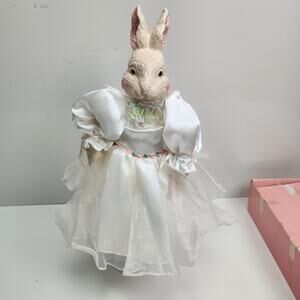 VTG Brinn's Doll Company PGH PA 1991 Mrs Bunny Porcelain Ballerina Easter Rabbit
